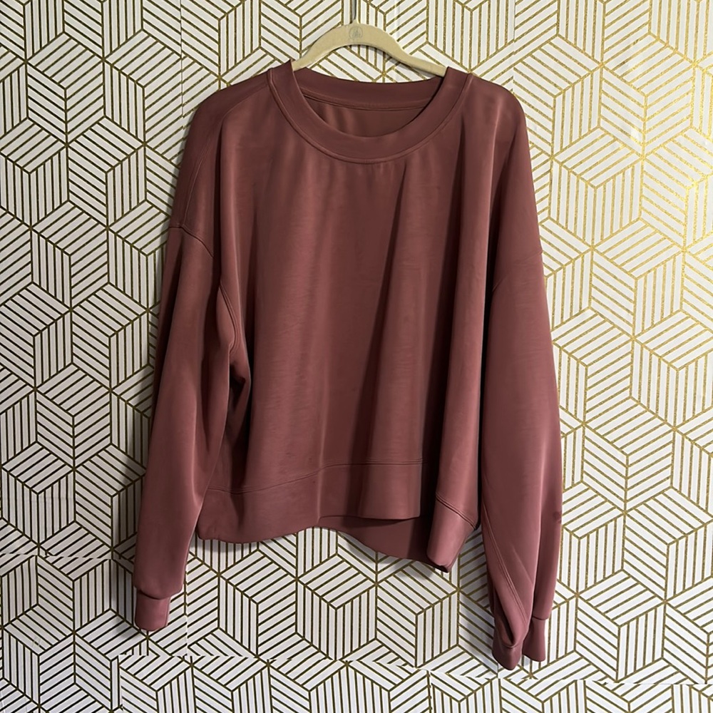 Lululemon Softstreme Perfectly Oversized Cropped Crew size 16